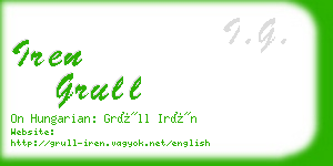 iren grull business card